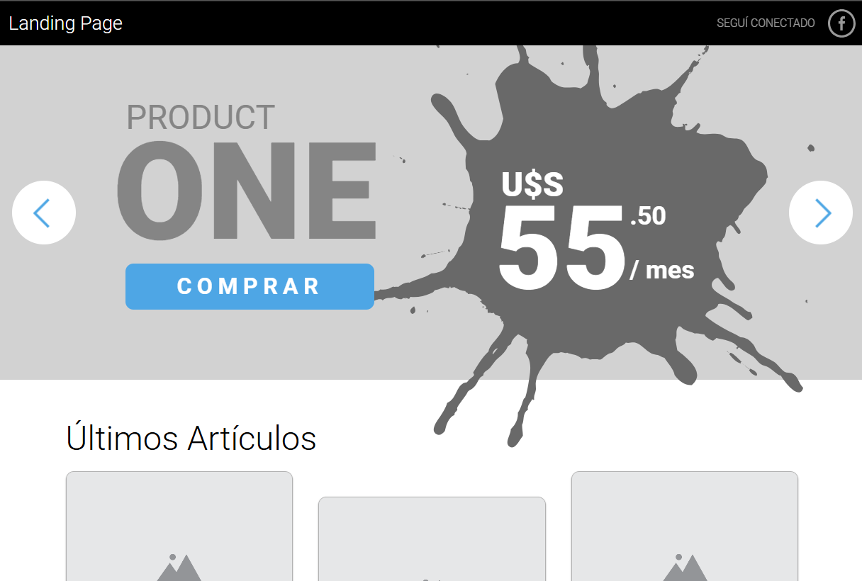 Landing page